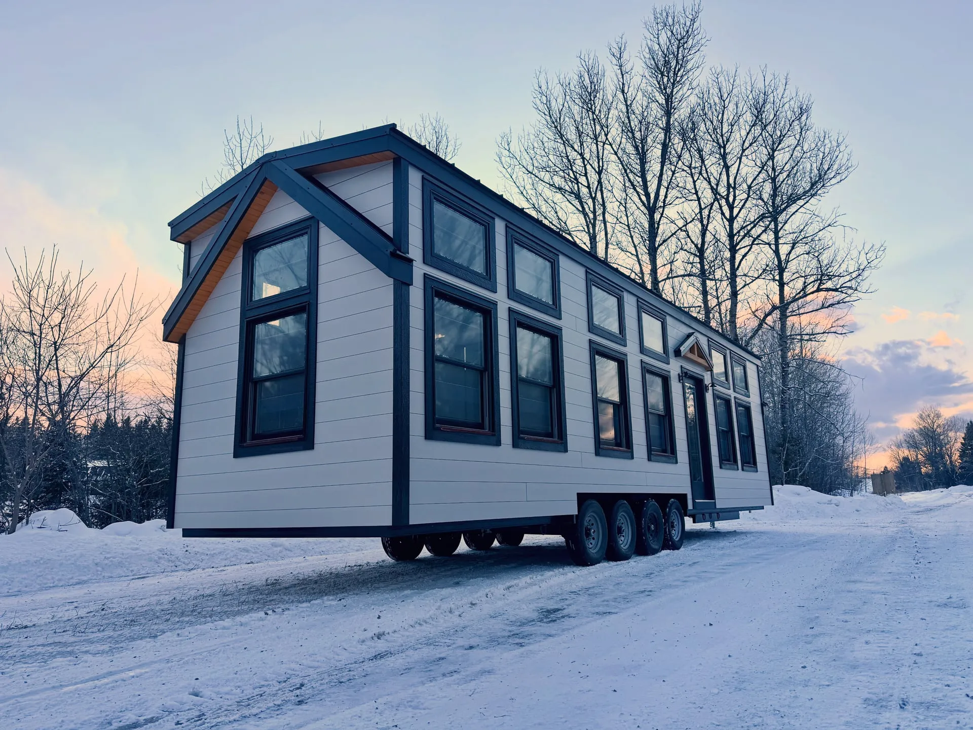 Custom tiny home exterior built in Maine
