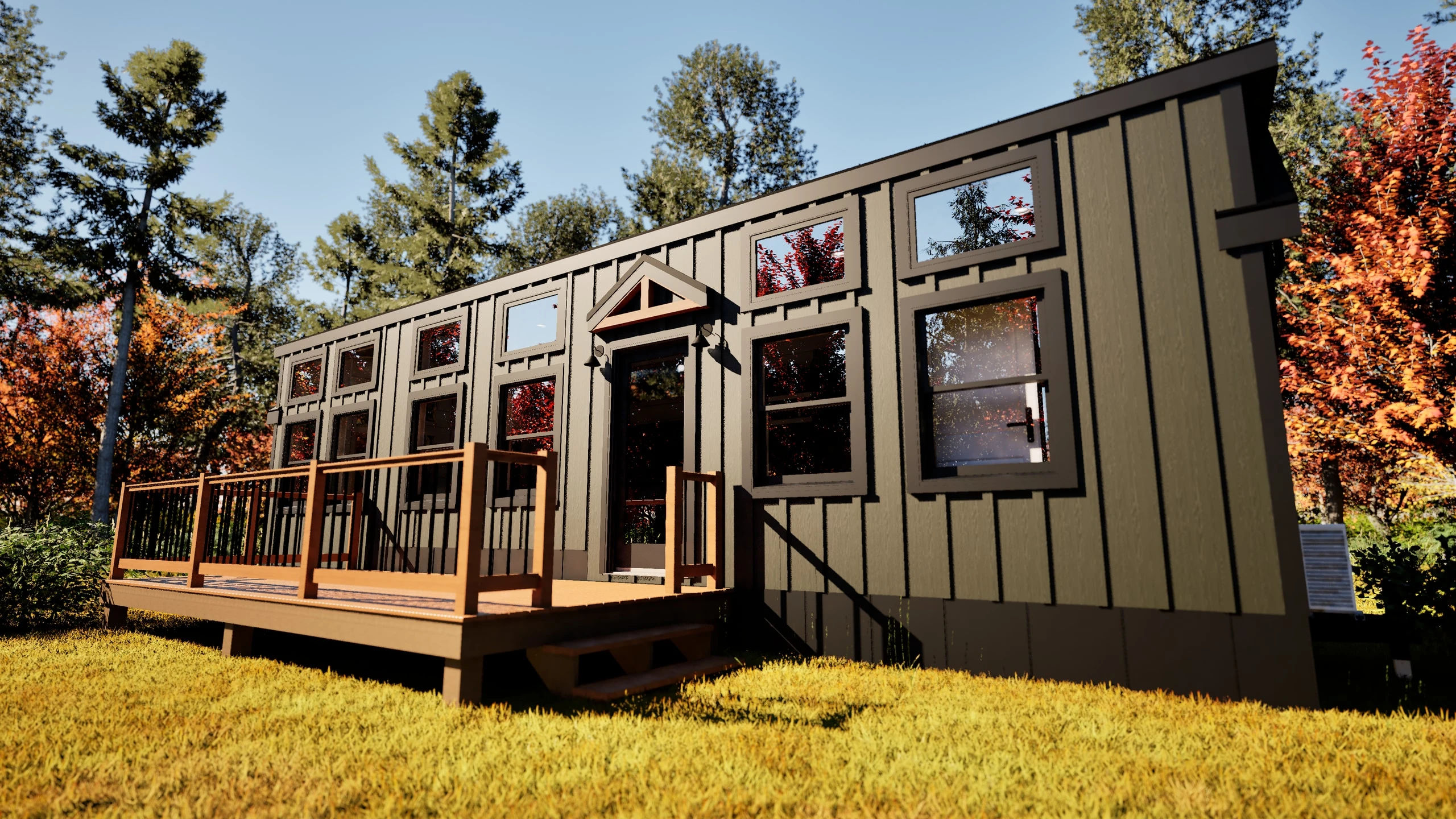 A Maine Tiny Homes home on its site in Maine